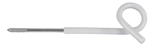 [KER-441867] Isolateurs écarteur à oeillet métal/PVC blanc, 25 cm - AKO (5 pièces)