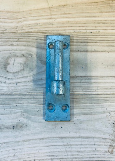 [QU-34-001] Gond Ø 12 mm sur platine rectangulaire à visser, galvanisé à chaud