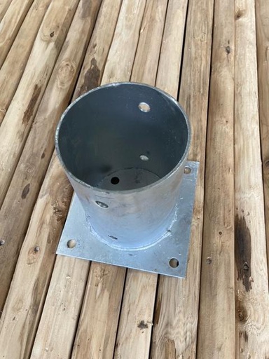 Support de poteau rond à fixer, galvanisé à chaud
