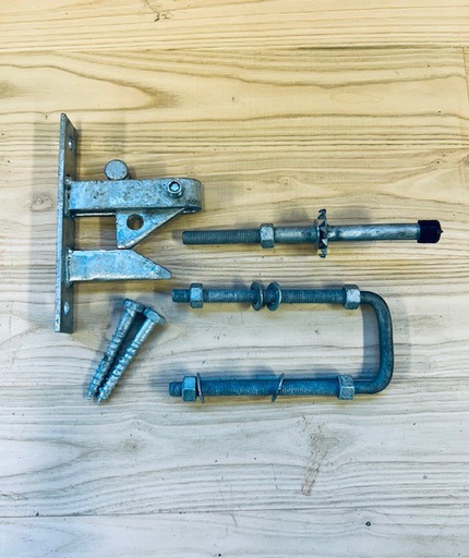 [QU-17-001] Set de fermeture barrière auto type lourd, galvanisé à chaud